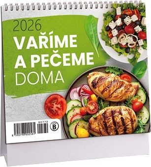Kalendář stolní MINI Vaříme a pečeme doma 2026 / 17cm x 14,5cm / K770