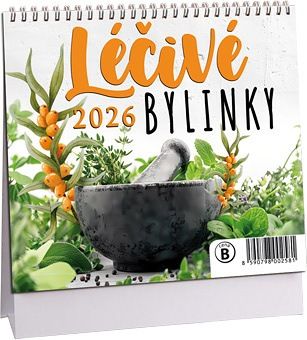 Kalendář stolní MINI Léčivé bylinky 2026 / 17cm x 14,5cm / K777