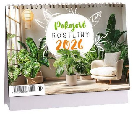 Kalendář stolní 14denní Pokojové rostliny 2026 / 23cm x 16cm / K818