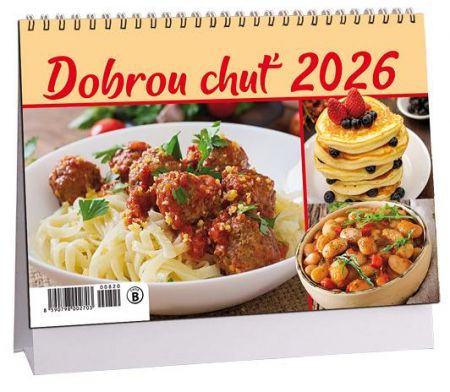 Kalendář stolní 14denní Dobrou chuť 2026 / 23cm x 16cm / K820