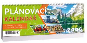 Kalendář stolní Plánovací žánrový s citáty 2026 / 34cm x 12cm / K822
