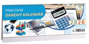 Kalendář stolní Plánovací + daňové kalendárium 2026 / 34cm x 12cm / K823