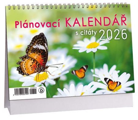 Kalendář stolní Plánovací s citáty 2026 / 23cm x 16cm / K825