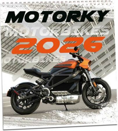 Kalendář nástěnný Motorky 2026 / 32cm x 34cm / KN320