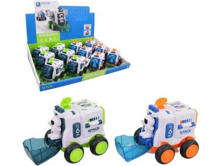 Vesmírné auto, otvírací dveře na setrvačník, 9,5 x 7,5x 9 cm