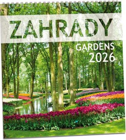 Kalendář nástěnný Zahrady 2026 / 32cm x 34cm / KN325