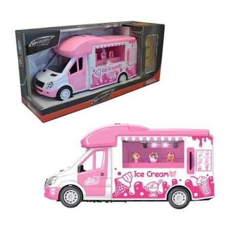 CITY SERVICE CAR - 1:14 Zmrzlinářský vůz růžový