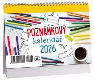 Kalendář stolní Poznámkový mikro 2026 / 14,8cm x 10,5cm / K831