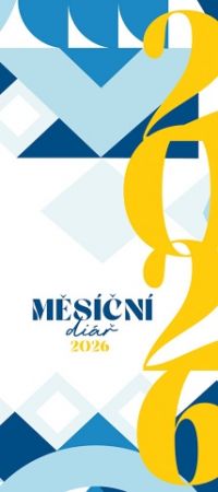 Diář měsíční potisk 2026 / 8cm x 18cm / DM189