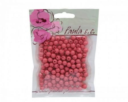 Korálky 8mm červené matné plastové 50 g