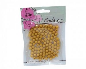 Korálky 8mm žluté matné plastové 50 g