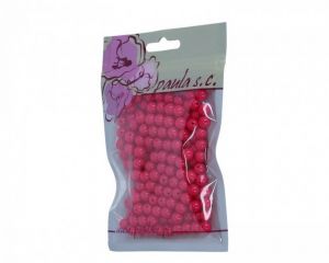 Korálky 8mm amarantové červené matné plastové 50 g