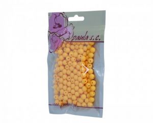 Korálky 8mm žluté citronové matné plastové 50 g