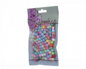 Korálky 8mm mix barev matné plastové 50 g