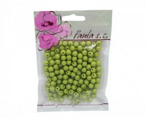 Korálky 8mm olivové matné plastové 50 g