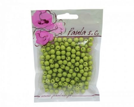 Korálky 8mm olivové matné plastové 50 g