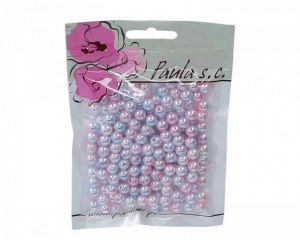 Korálky 8mm duhový mix plastové 50 g