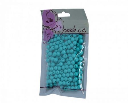 Korálky 8mm tyrkysové matné plastové 50 g
