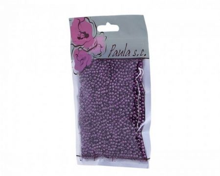 Korálky 3mm fialové plastové 50g