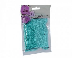 Korálky 3mm modré plastové 50g