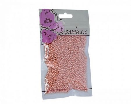 Korálky 3mm lososové plastové 50g