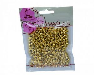 Korálky 6mm zlaté plastové 50 g
