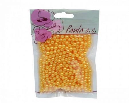 Korálky 6mm žluté plastové 50 g