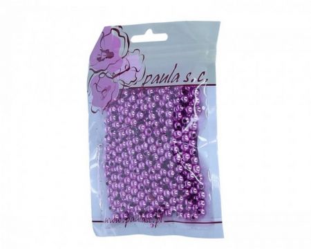 Korálky 6mm fialové plastové 50 g