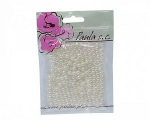 Korálky 6mm krémové plastové 50 g