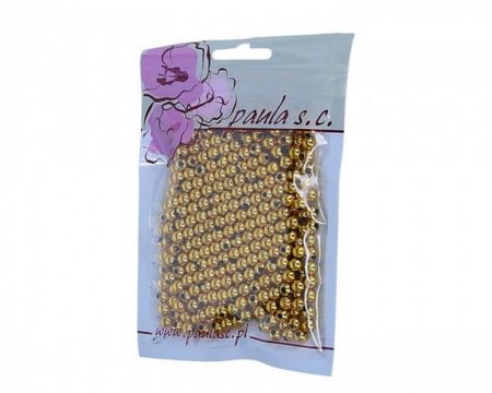 Korálky 6mm zlaté plastové 50 g