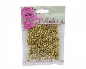 Korálky 6mm zlaté plastové 50 g