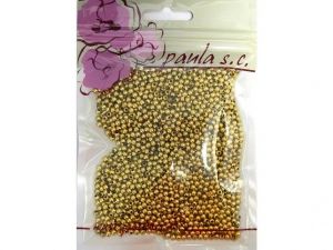 Korálky 3mm perlově zlaté plastové 50 g