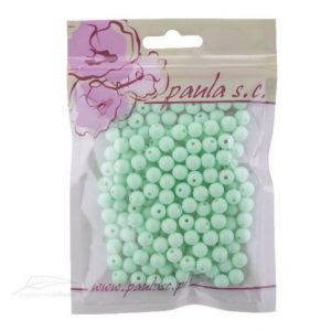 Korálky 8mm pistáciové matné plastové 50 g