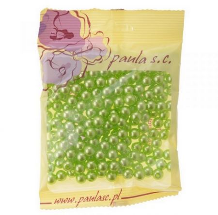 Korálky 8mm zelené plastové 50 g