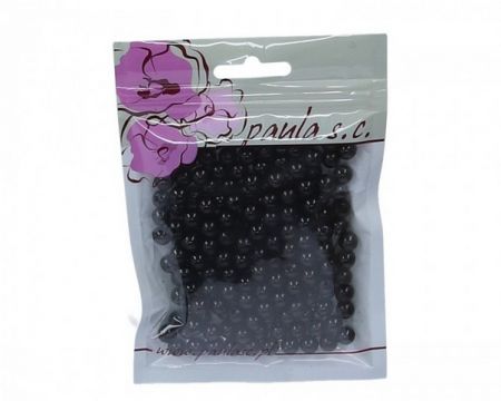Korálky 6mm černé plastové 50 g