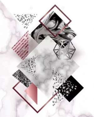 ALBI M - mramor ražba stříbrná čtverec