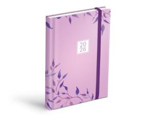 Diář denní D801 Lamino 3 s gumkou 2026 / 20,5cm x 14cm / 7781443