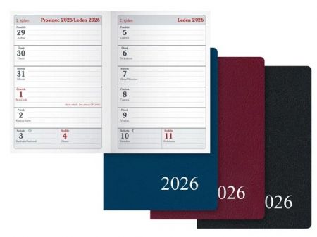 Diář týdenní T104/PVC týdenní 2026 / 10cm x 7cm / 7781429
