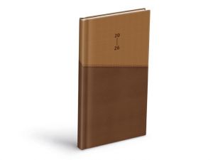 Diář týdenní T806 PU dark brown/beige 2026 / 10,2cm x 10,2cm / 7781513