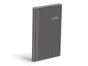 Diář týdenní T806 PVC dark gray 2026 / 9,9cm x 9,9cm / 7781510