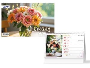 Kalendář stolní Květiny 2026 / 23cm x 23cm / 1061655