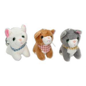 Roztomilý plyšový přívěsek kočka