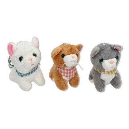 Roztomilý plyšový přívěsek kočka