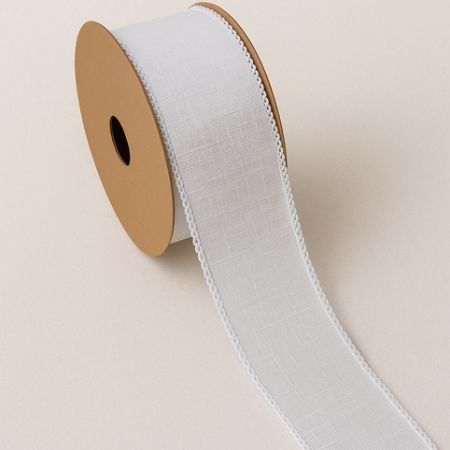 Dekorační stuha  bílá 4cm