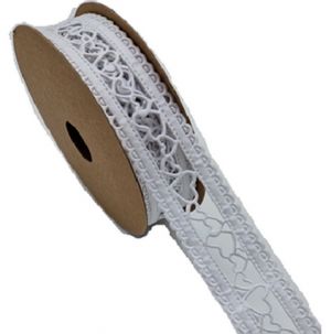 Dekorační stuha bílá 2,5cm