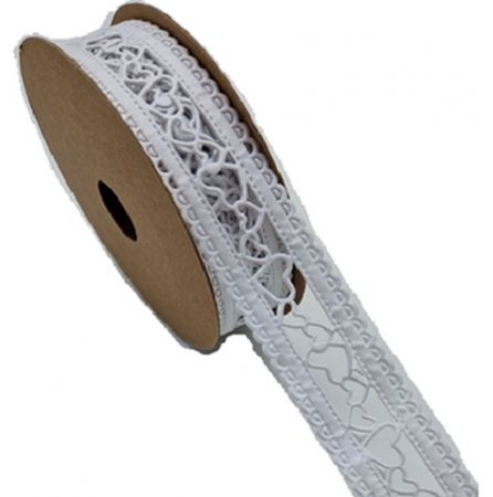 Dekorační stuha bílá 2,5cm