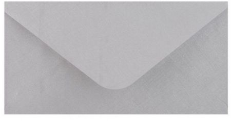 Obálka DL 11x22cm metalická stříbrná