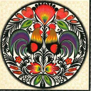 Ubrousky MAKI L (20ks) Łowicz Round Cutout Black