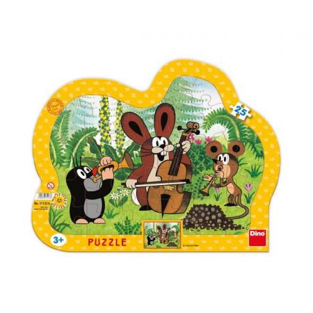 Krtek muzikant 25 kontura puzzle