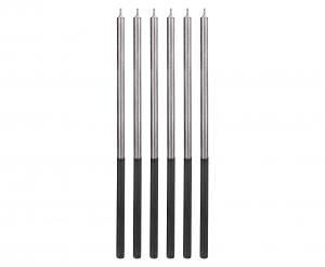 Svíčky dortové stříbrné metalické 15cm 6ks